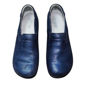 Alegria by PG Lite Blue Leather Slip-On Comfort Shoes Women’s Size 42